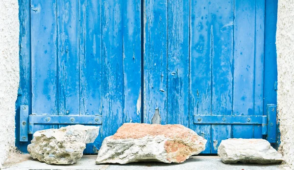 Blue window shutters — Stock Photo, Image