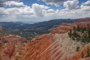 Utah _ 6947 'deki Cedar Ulusal Anıtı' na Günbatımı Görünümü