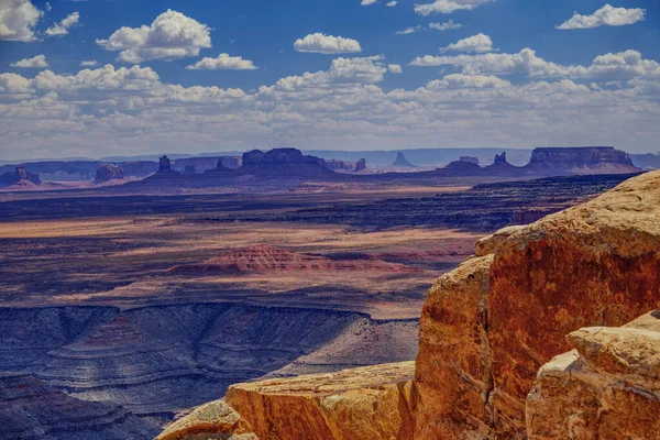 Moki Dugway Tepesindeki Muley Point Ten Anıt Vadisi Manzarası 7067 — Stok fotoğraf