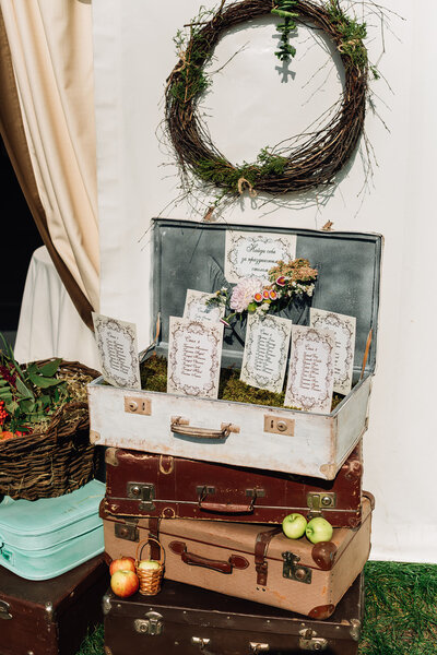 Suitcase with invitation