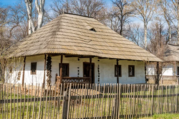 Tradycyjny dom wiejski z Transylwanii w Rumunii — Zdjęcie stockowe