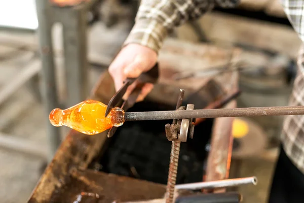 Handmade figures of melted glass — Stock Photo, Image