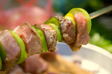 Barbekü et şiş hazırlanması