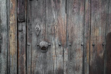 Eski ahşap Vintage kapı. Arka plan ve metin veya görüntü için doku.