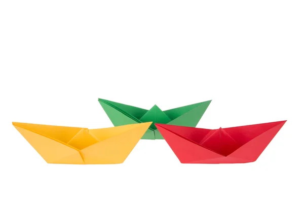 Kleurrijke papier boten — Stockfoto