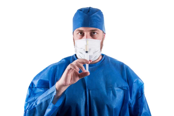 Doctor with a syringe — Stock Photo, Image