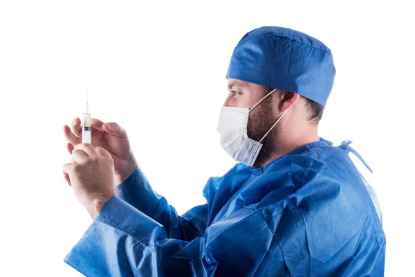Doctor with a syringe — Stock Photo, Image