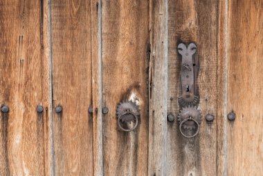 Eski ahşap Vintage kapı. Arka plan ve metin veya görüntü için doku.