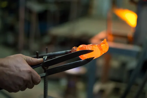 Handmade figures of melted glass — Stock Photo, Image