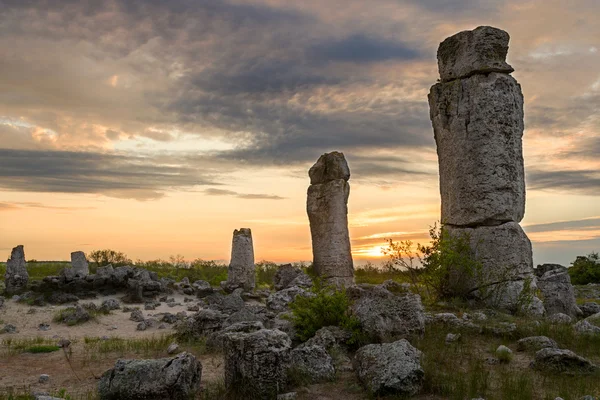 Pobiti kamani - phenomenon rock formations in Bulgaria near Varna — Stock Photo, Image