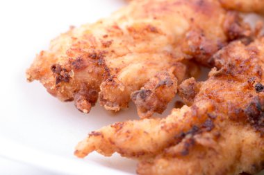 Kızarmış tavuk - seçici odak yakın çekim