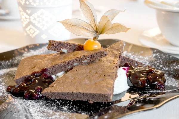 Veganer Brownie — Stockfoto