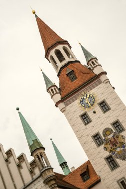  St. Peter Kilise kuleden Munchen görünümünü 