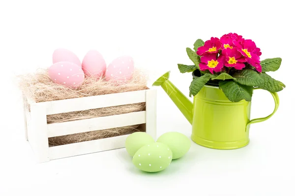 Húsvéti tojás fehér háttér felett — Stock Fotó