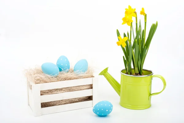 Húsvéti tojás fehér háttér felett — Stock Fotó