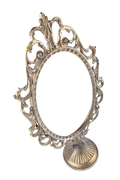 Antique mirror in front of white background — Stock Photo © lifeonwhite ...