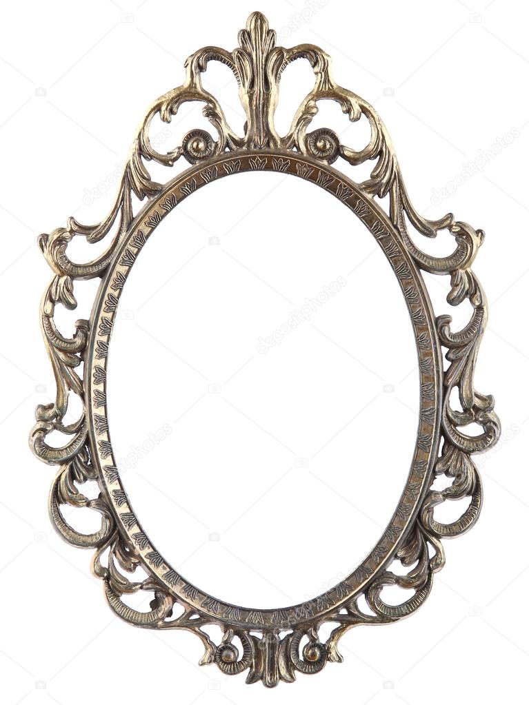 Vintage metal oval frame