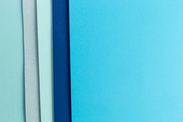 Material Design Blauer Hintergrund Bastelpapierbögen Werden Auf Unterschiedliche Weise Gefaltet Stockbild