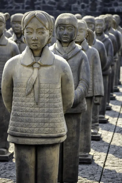 Terracotta Daughters in the  Diego Rivera Anahuacalli Museum 1 — Stock Photo, Image