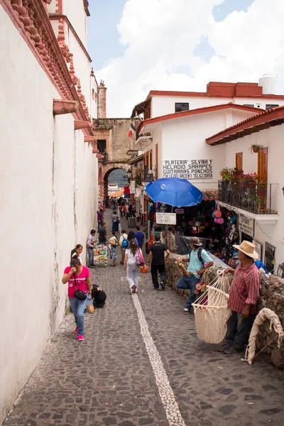 Taxco Street trhovců — Stock fotografie