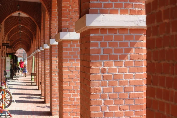 Orange brick arch perspective out