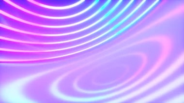 Parlak neon ışıklı, ofset efektli küresel bir oda. İş geçmişi. Kusursuz 3D döngü oluşturucu