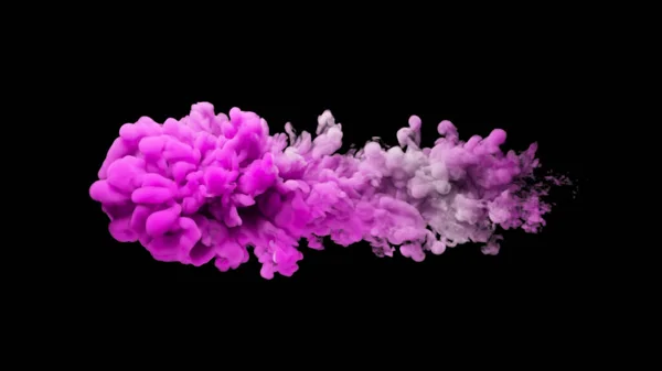 Splash Colored Ink Mysterious Illusion Multicolored Cloud Smoke Black Isolated — Stock Photo, Image