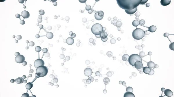 Molecule or atom of water, science or medicine. 3d illustration