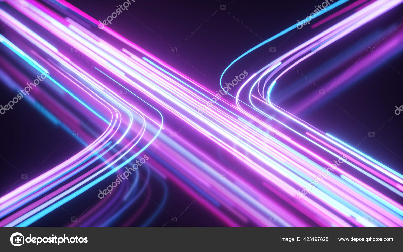 Blue Purple Neon Stream High Tech Abstract Curve Background Striped blue-purple-neon-stream-high-tech-abstract-curve-background-striped