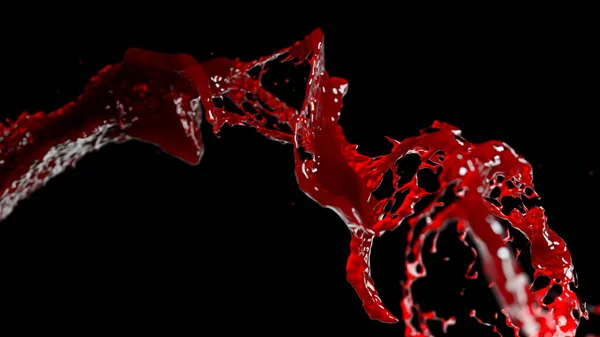 Spectacular Splash Wine Slow Motion Black Isolated Background Illustration — Stock Photo, Image