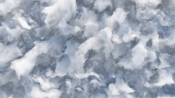 Abstract background of deforming cartoon clouds. 3d illustration