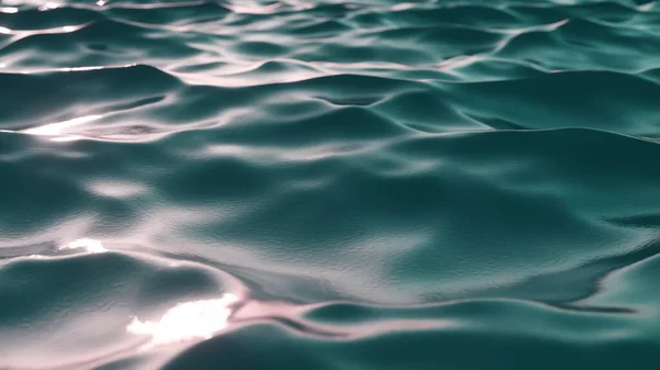 Ljusblå Havsvågsyta Rörelse Färskt Dricksvatten Färgglad Video Begreppet Miljöproblem Brist — Stockfoto