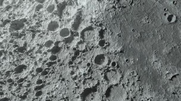 Textured surface of the moon close-up in motion. 3d animation. Elements of this image furnished by NASA — Wideo stockowe