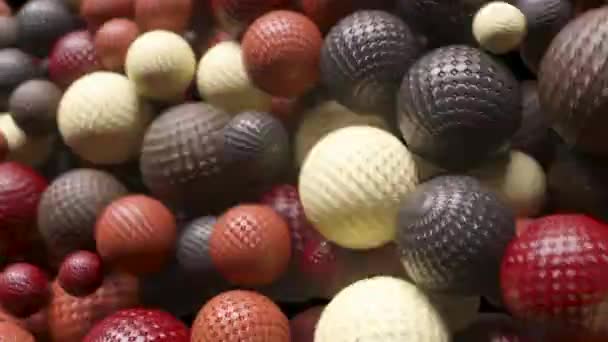 Abstract random appearance of spheres interacting with each other. Motion concept. 3d animation — Wideo stockowe