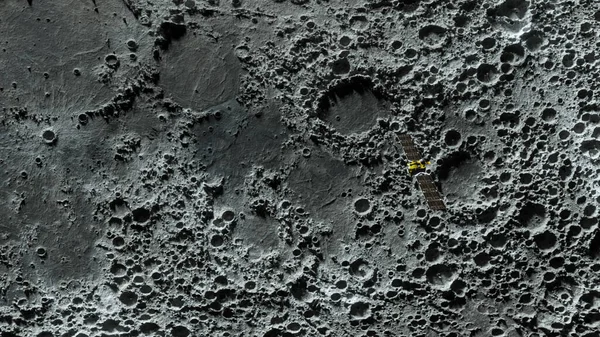 Textured Surface Moon Motion Close Satellite Moving Moon Illustration Elements — Stock Photo, Image