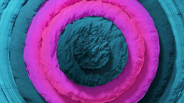 Abstract Patroon Van Kleurrijke Cirkels Met Offset Effect Roze Blauwe — Stockfoto