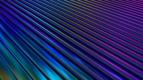 波状の3次元 抽象ネオン波紋を背景に手を振る 液体多色パターン 移動形 3Dイラスト — ストック写真