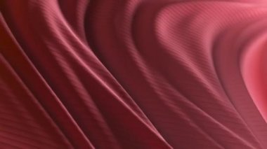 Çizgili kırmızı bir kumaşın animasyonu. Zarif ve lüks moda dinamik tarzı..