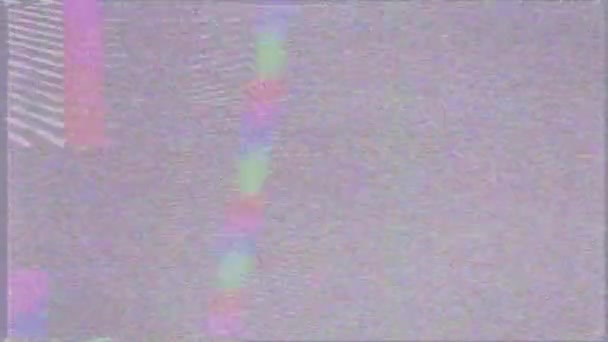 Effetti di rumore glitch della TV dinamica. Effetti video visivi, strisce di sfondo, effetto rumore dello schermo TV. Sfondo video, effetto di transizione per l'editing video, introduzione e logo vengono rivelati con il suono. — Video Stock