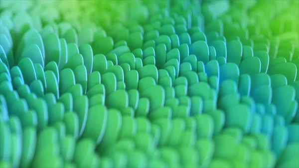 波面を持つ抽象幾何学的背景 クローズアップでのスケール 3Dイラスト — ストック写真
