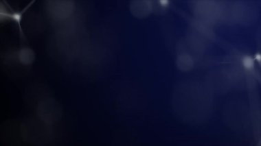 Noktaları ve çizgileri hareket ettiren soyut dijital bağlantı. Teknoloji geçmişi. Ağ bağlantısı yapısı. Üç boyutlu. Kusursuz döngü. 4K