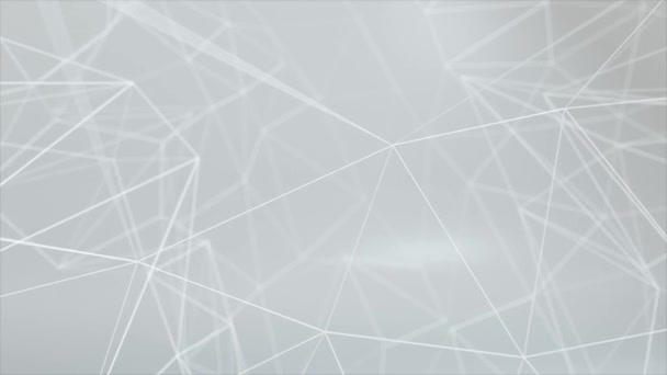 Network animation connected dots on white background. Seamless loop 4K — Stock Video