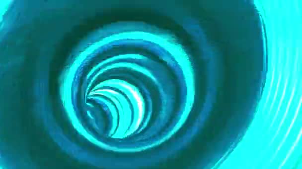 Un wormhole nel tempo e nello spazio, che attraversa la fantascienza. Astratto salto nello spazio in iperspazio tra stelle colorate. Sto volando attraverso il tunnel dati blu-viola. loop senza soluzione di continuità, animazione 3D — Video Stock