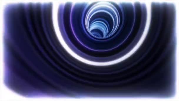 Abstract energy tunnel in space. Energy force fields Tunnel in outer space. Vortex energy flows — Stock Video