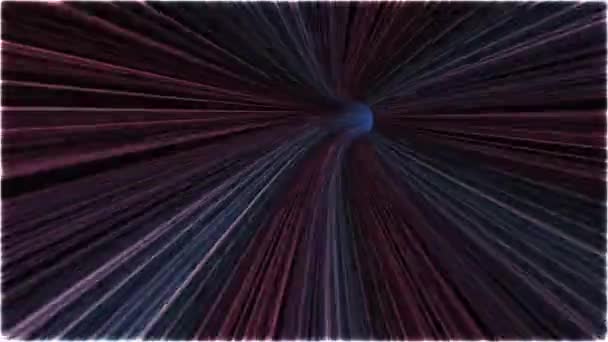 Tunnel di energia astratta nello spazio. Campo di forza energetico Tunnel nello spazio. Flussi energetici Vortex — Video Stock