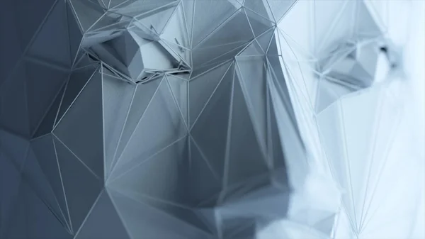 Visage Humain Polygonal Abstrait Concept Intelligence Artificielle Illustration — Photo