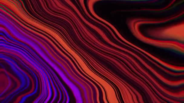 Fondo fractal fluido. Las rayas y manchas de aceite psicodélico se mezclan con un fondo oscuro. animación 3d de un bucle sin costuras — Vídeos de Stock