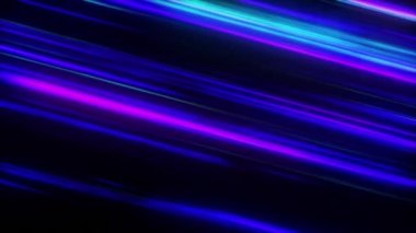 Parlak çizgilerin soyut fraktal neon arkaplanı. Parlak çizgiler. Kusursuz bir döngünün 3d animasyonu