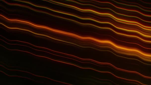 Abstrakt fraktal neon bakgrund av ljusa linjer. Glödande ränder. 3D-animering av en sömlös slinga — Stockvideo