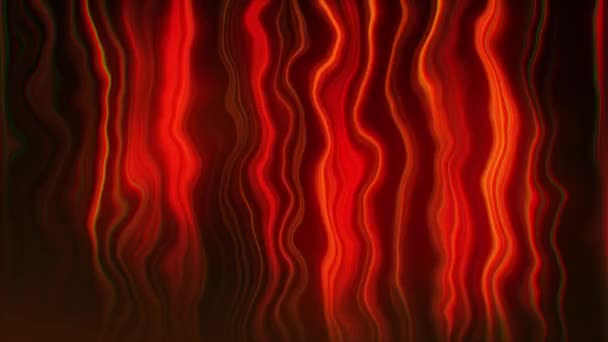 Abstract fractal neon background of bright lines. Glowing stripes. 3d animation of a seamless loop — Stock Video